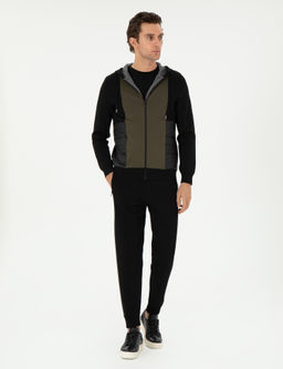 Черный трикотажный кардиган стандартного кроя - Cacharel фото 4