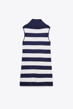 SHORT KNIT STRIPED DRESS - Zara фото 6