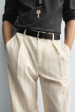 PLEATED STRIPED TROUSERS - Zara фото 5