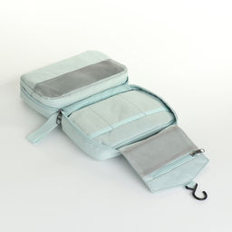 Косметичка-несессер дорожная на молнии, с карманом, крючком, ручкой, голубая - Simaland фото 5