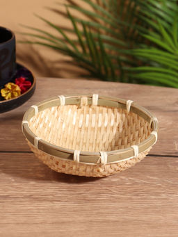 Чаша плетёная в 2 слоя, 15 см, бамбук