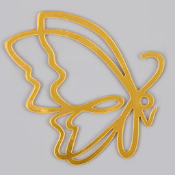 Набор для украшения Бабочки, набор 5 шт, цвет золото - Страна карнавалия фото 2