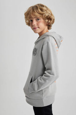 Толстая толстовка с капюшоном для мальчика - Defacto фото 5