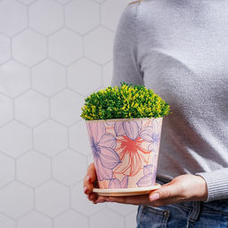 Цена за 2шт. Горшок для цветов Доляна Жарден, 800 мл, цвет бежевый