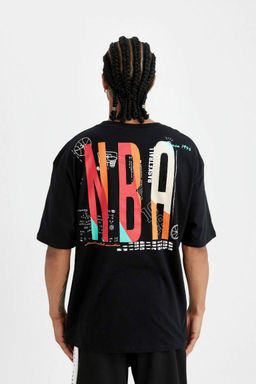 DeFactoFit Футболка Oversize с круглым вырезом и короткими рукавами NBA Wordmark  фото 10