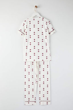 Beyaz Kalp Biyeli 30/1 penye suprem Orme Pijama Tak?m? THMAW26PT00075 - Trendyolmilla фото 6