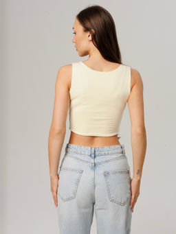 Женский укороченный топ Lingeamo кремовый ЛТ-09 (131)  фото 6