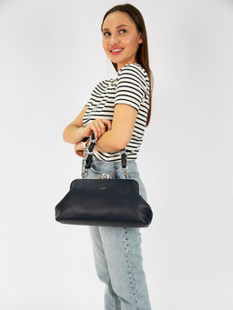 LACCOMA сумка Паола-22-Л815-серо-синий эко кожа хлопок