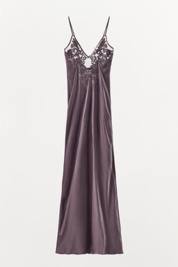 CONTRAST EMBROIDERED DRESS WITH BEADING - Zara фото 5