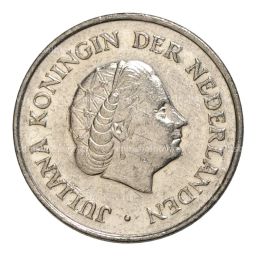 Монета 25 центов 1971 года Нидерланды