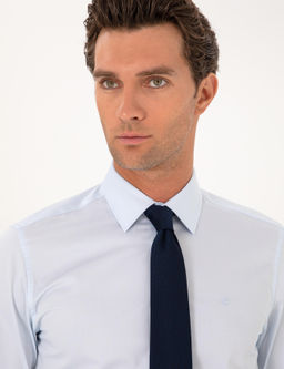 A__k Mavi Slim Fit %100 Pamuk Klasik G_mlek - Cacharel фото 2