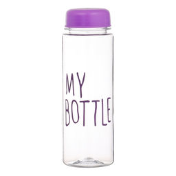 Бутылка для воды My bottle, 500 мл, 19.5×6 см, чехол в комплекте, фиолетовая
