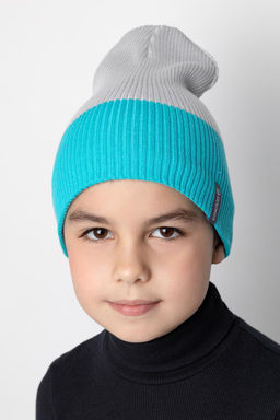 КВ 20264/светло-серый,тем.минт шапка дет