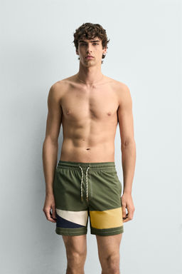 BA?ADOR LARGO COLOR BLOCK / Verde - Zara фото 5