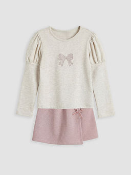 Ta?l? K?z ?ocuk Bluz ve ?ort Etek