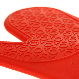 Прихватка-варежка (рукавица) силиконовая 37х18х1,5см, с манжетом, подкладка х/б с синтепоном, цвета в ассортименте: оранжевый; серый; голубой; салатовый (Китай)