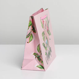 Цена за 2 шт. Пакет подарочный ламинированный, упаковка, «8 марта», MS 18×23×8 см