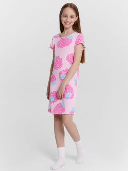 Сорочка ночная для девочек розовая с принтом - Mark formelle фото 2