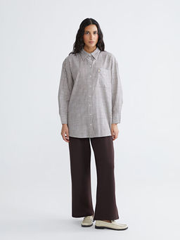 ?izgili Oversize Poplin Kad?n G?mlek Tunik