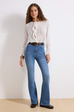Mavi Yuksek Bel Ispanyol Paca Flare Jeans TWOAW26JE00095 - Trendyolmilla фото 13