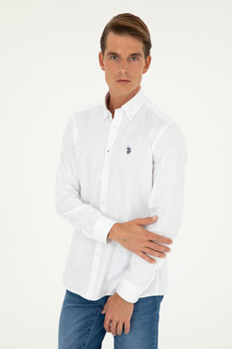 Рубашка U.S. Polo Assn мужская белая хлопок