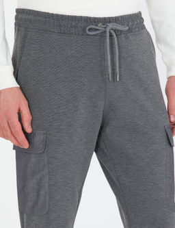 Серые меланжевые спортивные штаны-джоггеры - Cacharel фото 6