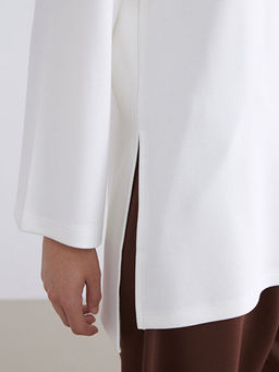 Bisiklet Yaka Oversize Kad?n Sweatshirt Tunik
