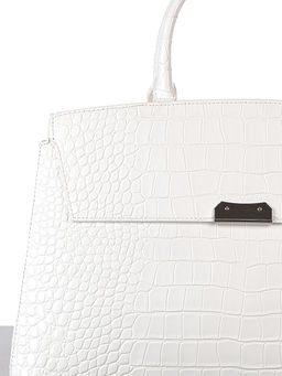 LACCOMA сумка НИ8099-белый натуральная кожа хлопок фото 5