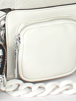 Сумка женская натуральная кожа GU 2033-2573, 1отд, плечевой ремень, белый SALE 245038 - Adelia фото 4