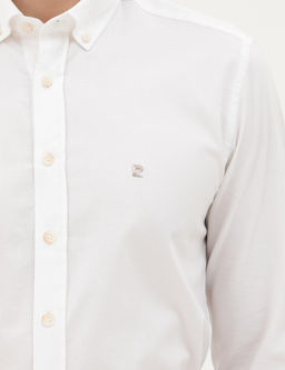 Beyaz Slim Fit Uzun Kollu G_mlek - Pierre cardin фото 7