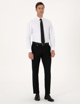Siyah Slim Fit Kuma_ Pantolon