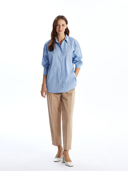 ?izgili Oversize Poplin Kad?n G?mlek