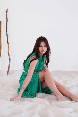 Платье, как из к/ф Красотка, зелёное в горошек - Martichelli фото 26