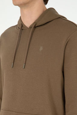 Мужской базовый свитшот цвета хаки - U.s. polo assn фото 7