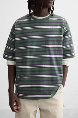 STRIPED JACQUARD T-SHIRT - Zara фото 5