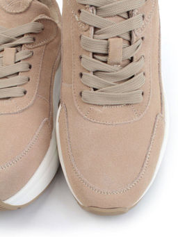 05-A504-4 DK. BEIGE Кроссовки женские (натуральная замша)