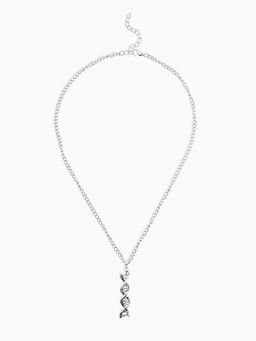 Кулон на цепочке «ДНК», цвет чернёное серебро