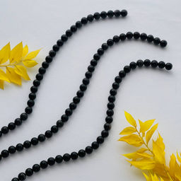 Бусины для украшений из серебристого Обсидиана 38 см