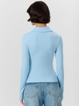 Поло женское голубое - Mark formelle фото 2