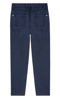 Брюки из твила для мальчика PEPPERTS узкий крой, синие  фото 2