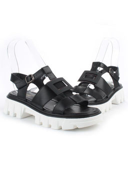 08-PEY195-3 BLACK Босоножки женские (натуральная кожа) - Фабричный китай фото 11