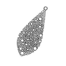 "Zlatka" Филигранные элементы FDP-017 4.8 см лист 4 шт СК/Распродажа под серебро