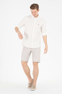 U. S. Polo Assn / Мужская рубашка Camel с длинным рукавом - U.s. polo assn фото 3