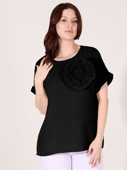 Блузка больших размеров базовая офисная женская - Almond фото 3