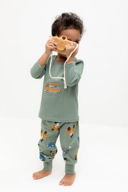 К 1606/милитари,собачки в машинках пижама д/дет яс