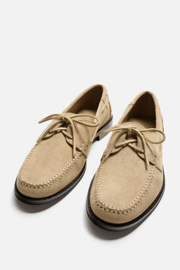 LEATHER DECK SHOES - Zara фото 2