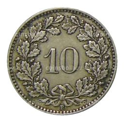10 раппенов 1927 года Швейцария