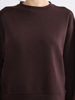 Bisiklet Yaka Oversize Kad?n Sweatshirt