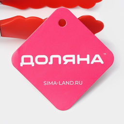 Щипцы кухонные Доляна «Лист», 35×3.5 см, красные