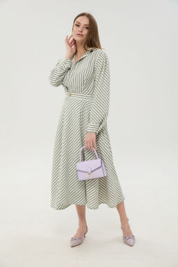 Платье NIKVA н962-3 мятные полосы  фото 3